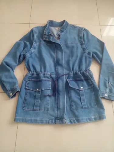 Parka jeans com elastano Tam.G