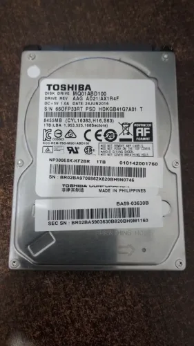 HD Notebook 1TB Sata Toshiba
