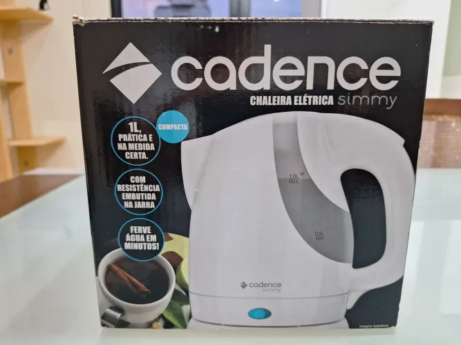Chaleira Elétrica Simmy Branca 1l Cadence 110v