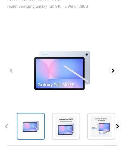 Tablet Samsung S10 fe azul