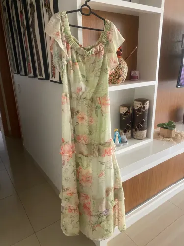Vestido longo floral antix-tamanhoGG