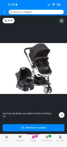 Carinho de bebê Moisés mais bebê conforto