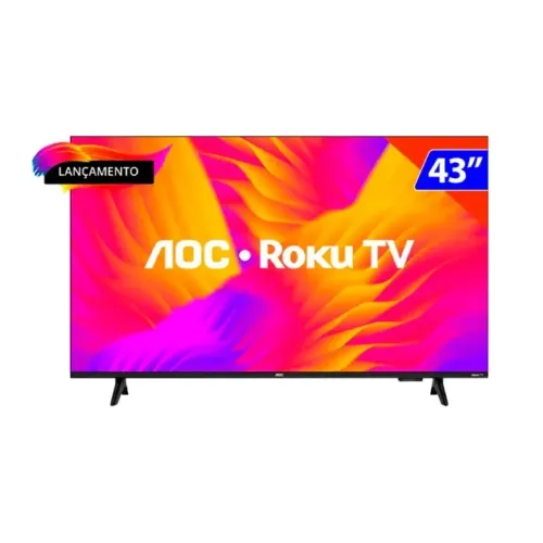 Super Promo Shopee! TV AOC 43 Roku TV Wi-Fi - Curta a Copa do Mundo com Qualidade