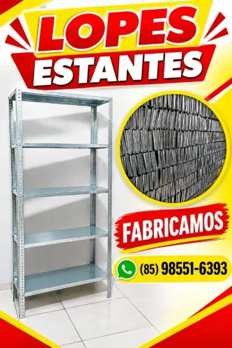 PRATELEIRAS DE AÇO GALVANIZADO PARA COMÉRCIO EM GERAL