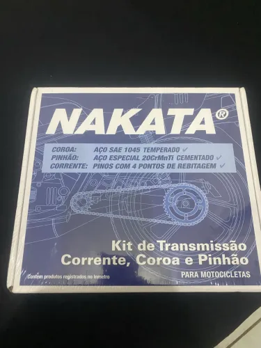 Kit de transmissão corrente, coroa e pinhão 