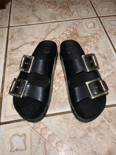 Sandalia Zaxy Partner Papete  Macia-Preto