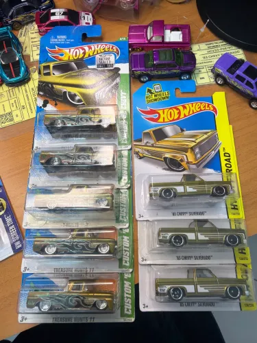 Lote 5 chevy 62 STH DOURADO BLISTER BONS 