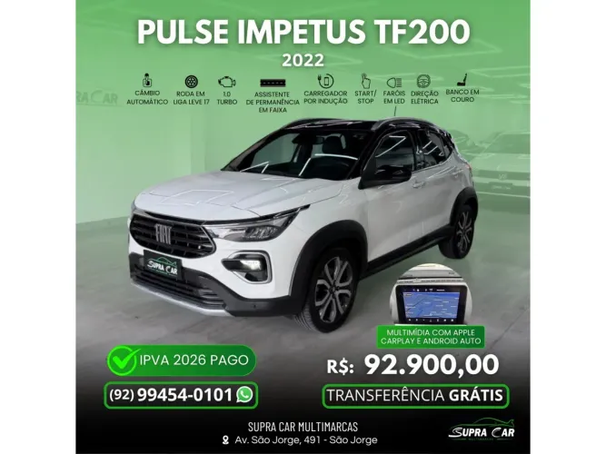 Fiat Pulse Impetus 1.0 Turbo 200 Flex Aut. 2022