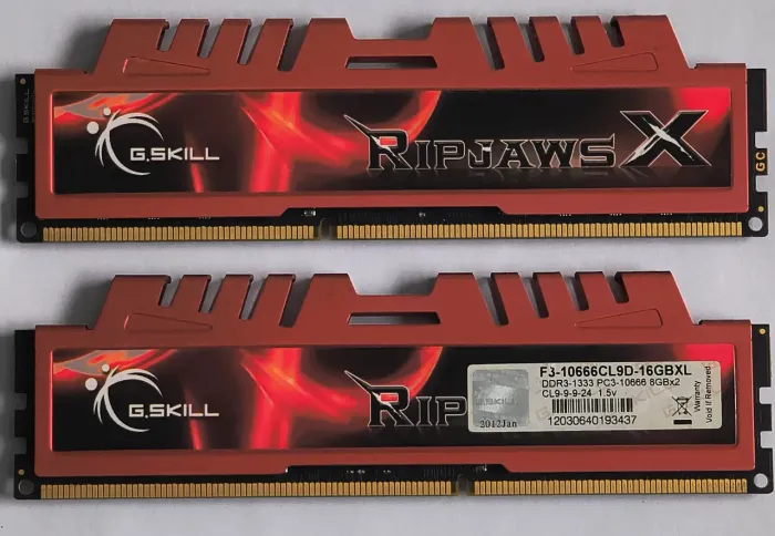 Kit Memória RAM G.Skill Ripjaws X 32GB (4x 8GB) DDR3 1333MHz CL9