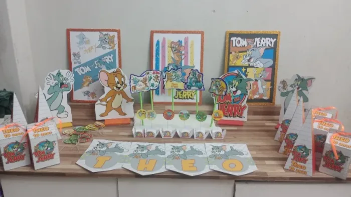 Kit decoração "Só um bolinho" tema: Tom & Jerry