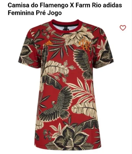 Blusa camisa Flamengo Farm/Adidas P Crf