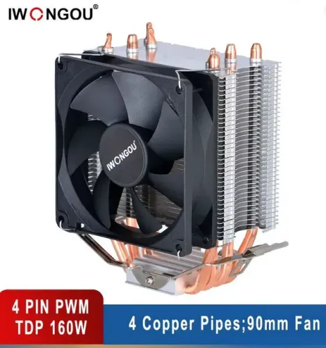 Ventoinha dupla, 4 pipes cobre, para X99, lga 1200 1150 amd am4