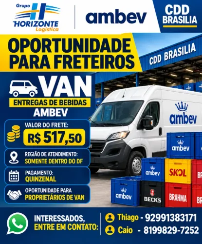 Captação de Vans - Entregas CDD AMBEV Brasilia - SIA