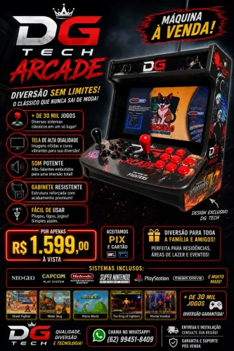 DG Tech Arcade - Qualidade, diversão e nostalgia em um só equipamento! ?