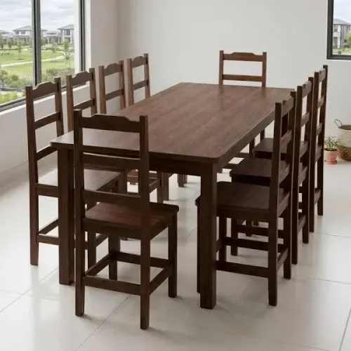 Vende-se mesa de paldarco com seis cadeiras