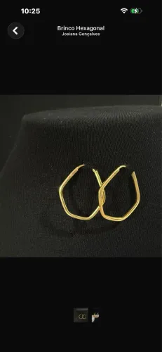 *Brinco Argola em ouro 18k - Loja Física