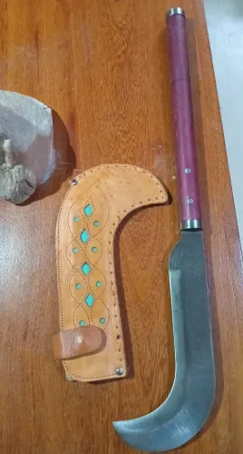Ferramenta Foice 7 (facão faca) artesanal nova com bainha