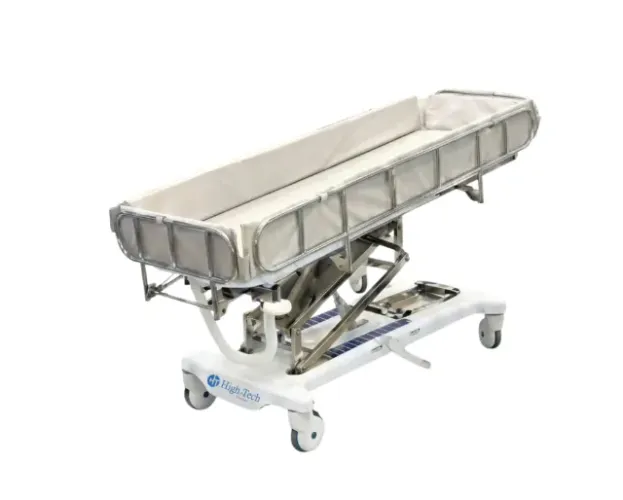 Carro Maca de Banho Hidraulica ABS Inox