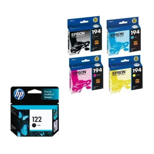 21 CARTUCHO TINTA VAZIO EPSON 194 196 hp 122 PRETO CIANO MAGENTA AMARELO
