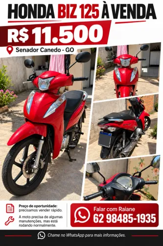 Honda Biz 125 EX 2018 - R$ 11.500
