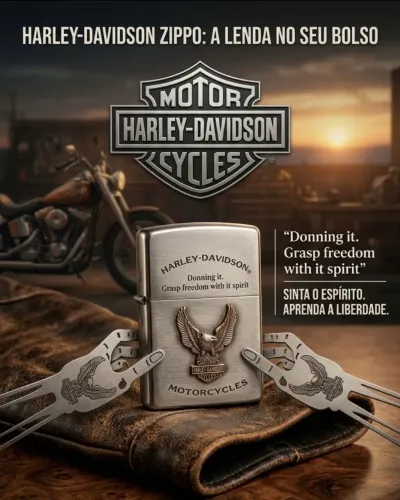 Harley-Davidson Zippo: A Lenda no seu bolso.