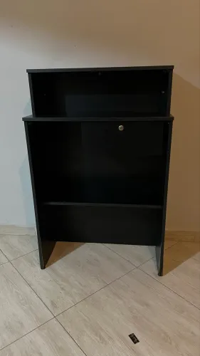 Cômoda / Escrivaninha Preta com Gaveta