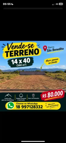 terreno com vista para montanhas 14x40