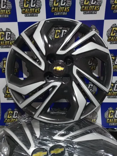 Calota aro 15 preto com prata modelo Onix prisma  o mais top dos modelos 