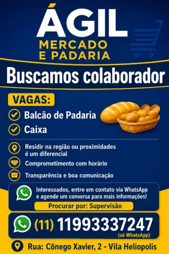 Colaborar Mercadinho Agil - meio periodo