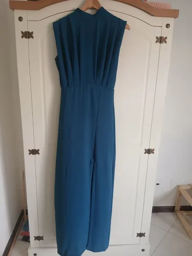 Vestido longo azul M ( usado uma única vez)