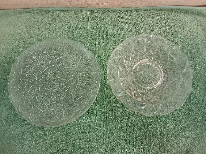 Pratos antigos de bolo/pudim em cristal 30 centímetros 