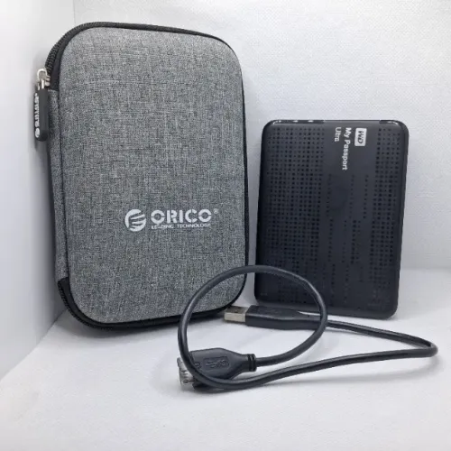 HD externo 1TB WD my passport ultra usb 3.0 com bolsa para armazenar