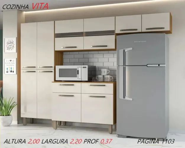 Cozinha completa com balcão