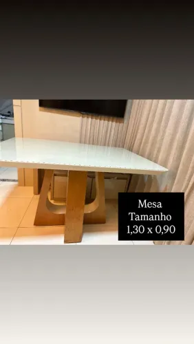 Mesa tampo de vidro (defeito)
