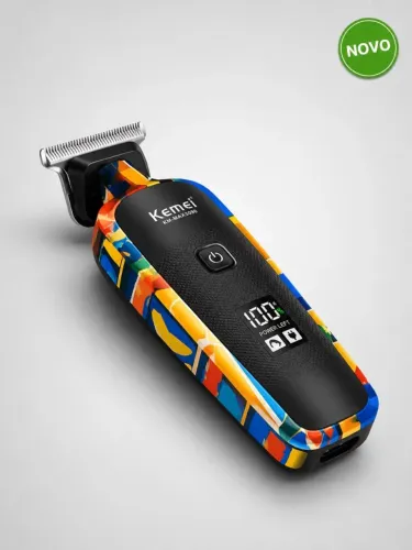 Máquina de Cortar Cabelo Kemei Max KM-MAX5090 Recarregável USB-C