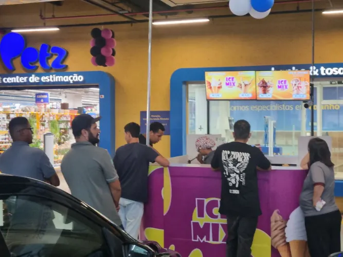 Quiosque de sorvete expresso 