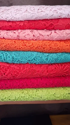 45 mt Renda Guipure cores Variadas, vestidos festa, decoração e artes, costura, moda praia