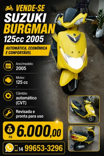 Vende-se Burgman 2005 125cc