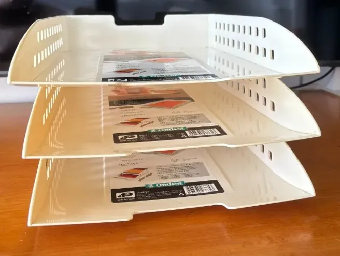 Organizadores de documentos Empilháveis ORDENE - KIT 3 com Bandejas