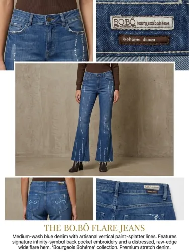 Calça bobô flare jeans
