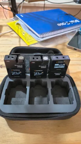 Microfone sem fio duplo profissional comica Boomx-d Pro