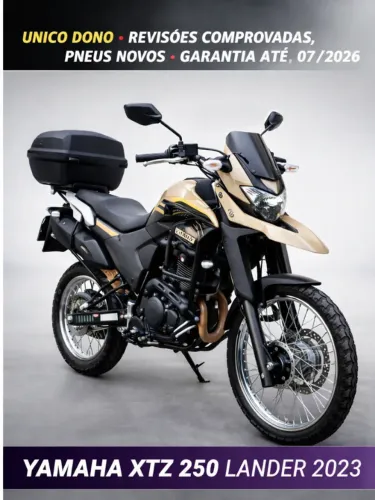 Yamaha XTZ 250 Lander 2023 - Único Dono - Revisões na Yamaha - Garantia até 07/2026