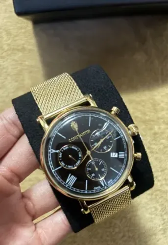 Relógio Constantim Gold Black ZW20289U - NOVO COMPLETO
