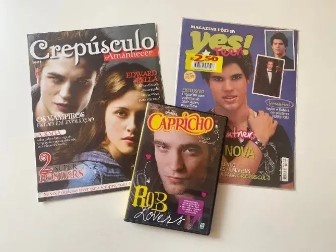 Kit Twilight Crepúsculo: DVD Especial Robert Pattinson + Poster + Revista Yes Teen Lacrada