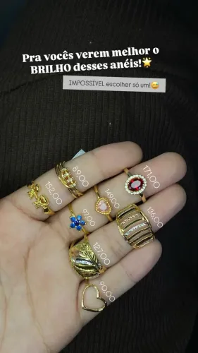 Anéis banhados a ouro 18k