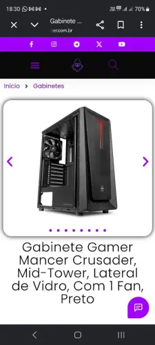 Gabinete Gamer Mancer Crusader Mid Tower - Novo