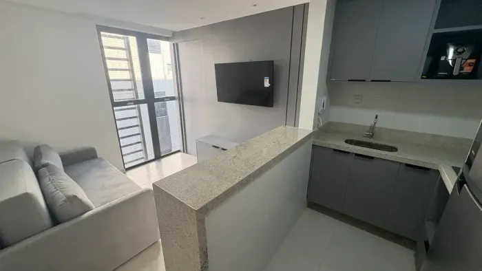 Apartamento mobiliado c/ 1 quarto p/ aluguel no bairro de Intermares - Cabedelo - PB.