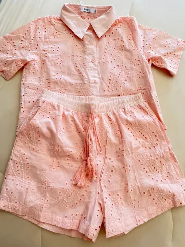 Conjunto de Laise de algodão P/M.  Novo. 