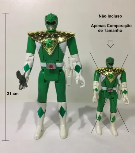 Power Ranger Verde Tommy Flip Head (Vira Cabeça) - Tamanho Grande de 21 cm