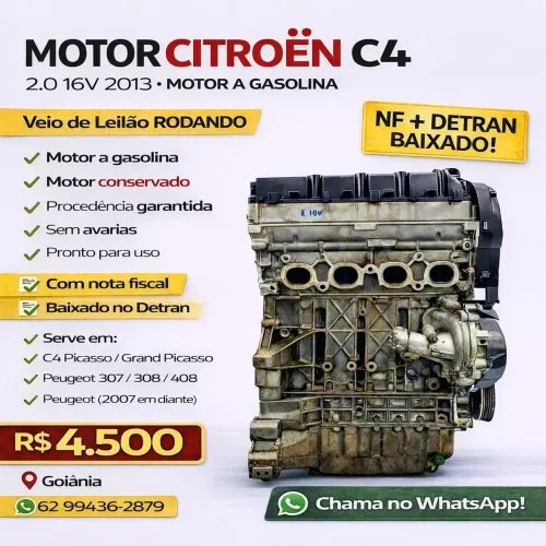 Motor C4 2.0 16V Completo/Parcial - Ótimo Estado | Pronto para Usou